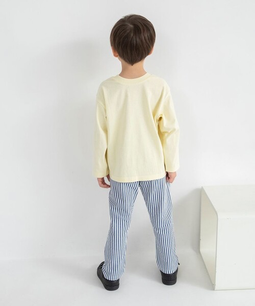 BRANSHES（ブランシェス）の「【ブランシェスmini】まえうしろどっちも着られる長袖Tシャツ（Tシャツ/カットソー・キッズ・杢グレー/イエロー/ネイビー/ブラック/アイボリー・130/100/120/110/90/80）」の11枚目の写真