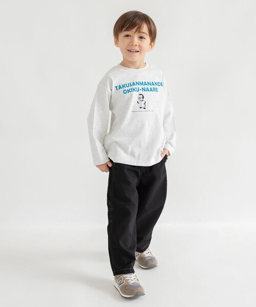 BRANSHES（ブランシェス）の「【ブランシェスmini】まえうしろどっちも着られる長袖Tシャツ（Tシャツ/カットソー・キッズ・杢グレー/イエロー/ネイビー/ブラック/アイボリー・130/100/120/110/90/80）」の20枚目の写真