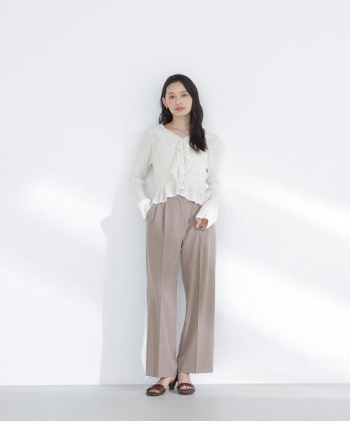 NATURAL BEAUTY BASIC(ナチュラルビューティーベーシック)の「◇フリルトリムカーディガン(カーディガン/ボレロ・レディース・オフホワイト/オレンジ/ブラック・FREE)」の18枚目の写真