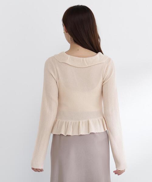 NATURAL BEAUTY BASIC（ナチュラルビューティーベーシック）の「◇フリルトリムカーディガン（カーディガン/ボレロ・レディース・オフホワイト/オレンジ/ブラック・FREE）」の22枚目の写真