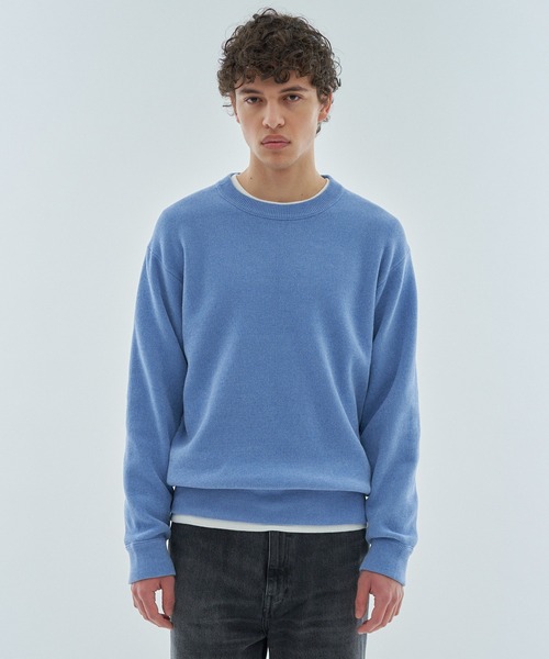 ESTNATION(エストネーション)の「ESTNATION / カシミヤタッチ クルーネックプルオーバー(ニット/セーター・メンズ・ネイビー/アイボリー/ライトブルー・SMALL/MEDIUM/LARGE)」の3枚目の写真