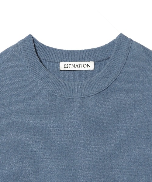 ESTNATION(エストネーション)の「ESTNATION / カシミヤタッチ クルーネックプルオーバー(ニット/セーター・メンズ・ネイビー/アイボリー/ライトブルー・SMALL/MEDIUM/LARGE)」の5枚目の写真