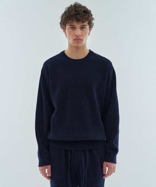 ESTNATION(エストネーション)の「ESTNATION / カシミヤタッチ クルーネックプルオーバー(ニット/セーター・メンズ・ネイビー/アイボリー/ライトブルー・SMALL/MEDIUM/LARGE)」の17枚目の写真