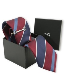 TAKA-Q（タカキュー）の「【2点セット ギフトケース入り】タカキュー ネクタイ & タイバー（ネクタイ）」