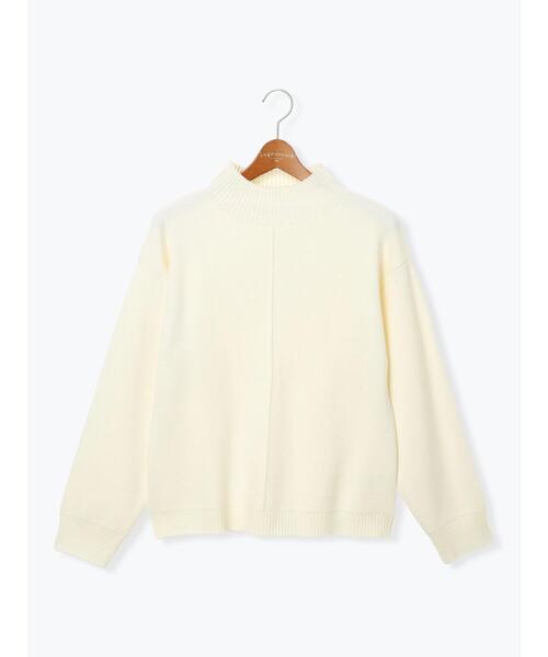 Lugnoncure(ルノンキュール)の「コットンタッチハイネックニットプルオーバー(ニット/セーター・レディース・イエロー/ネイビー/ブラック/オフホワイト/ミント・F)」の2枚目の写真