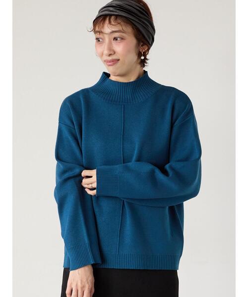 Lugnoncure(ルノンキュール)の「コットンタッチハイネックニットプルオーバー(ニット/セーター・レディース・イエロー/ネイビー/ブラック/オフホワイト/ミント・F)」の17枚目の写真