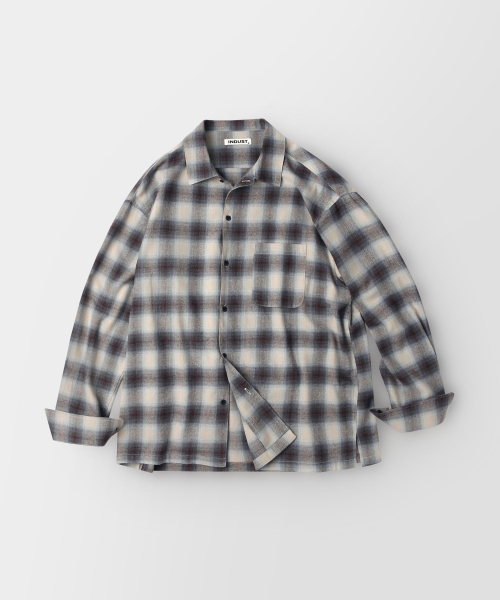 INDUST(インダスト)の「アッシュフォードチェックシャツ_ネイビー(シャツ/ブラウス・レディース・ネイビー・1(S)/2(M)/3(L))」の1枚目の写真