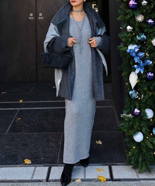 esutoreja（エストレジャ）の「チョーカーニットワンピース（ワンピース・レディース・グレー・FREE）」の13枚目の写真