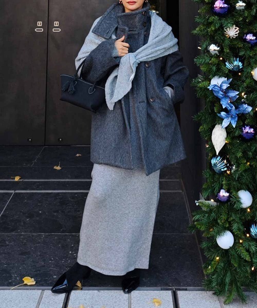 esutoreja（エストレジャ）の「チョーカーニットワンピース（ワンピース・レディース・グレー・FREE）」の3枚目の写真