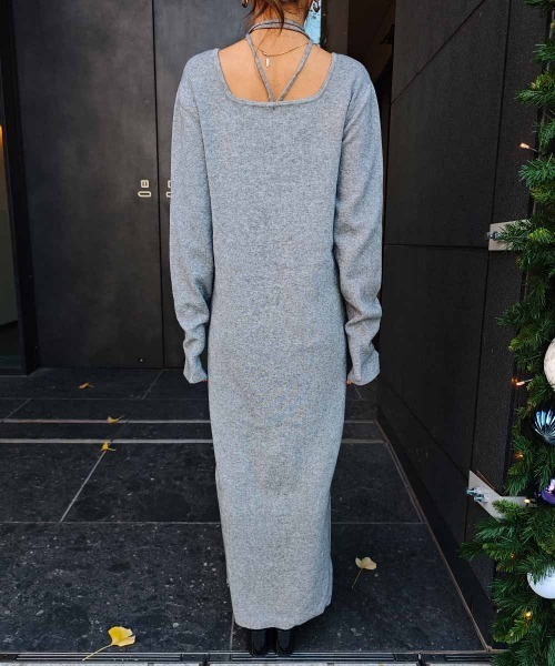 esutoreja（エストレジャ）の「チョーカーニットワンピース（ワンピース・レディース・グレー・FREE）」の7枚目の写真