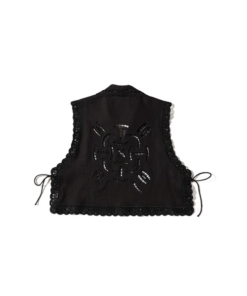 fennica（フェニカ）の「dahl'ia / エンブロイダリー カットワーク プルオーバー（シャツ/ブラウス・レディース・ブラック/ホワイト・ONE SIZE）」の10枚目の写真