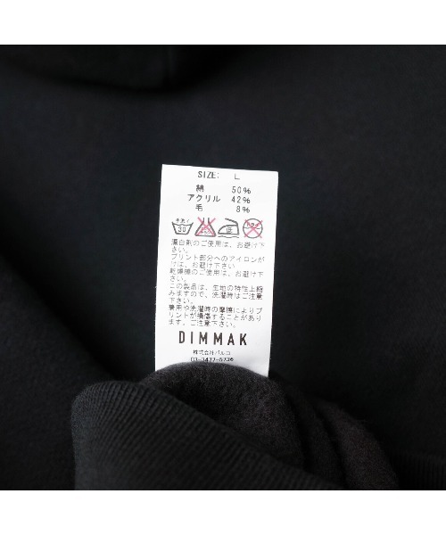 DIM MAK（ディムマック）の「【PH1】【DIM MAK】LOGO SLEEVE COTTON WOOL PARKA DIM-16FHD-002（パーカー・メンズ・ブラック・MEDIUM/LARGE）」の10枚目の写真
