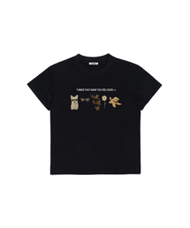 (w)コソフィリンググッドクロップTシャツ (ブラック)