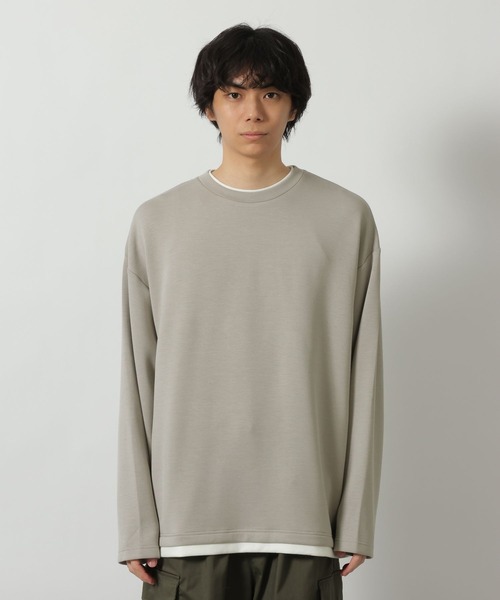 LAKOLE（ラコレ）の「レイヤーダンボールロンT / 640300（Tシャツ/カットソー・メンズ・ブラック/ブルー/グレー・LARGE/MEDIUM）」の15枚目の写真