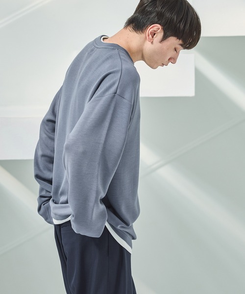 LAKOLE（ラコレ）の「レイヤーダンボールロンT / 640300（Tシャツ/カットソー・メンズ・ブラック/ブルー/グレー・LARGE/MEDIUM）」の21枚目の写真