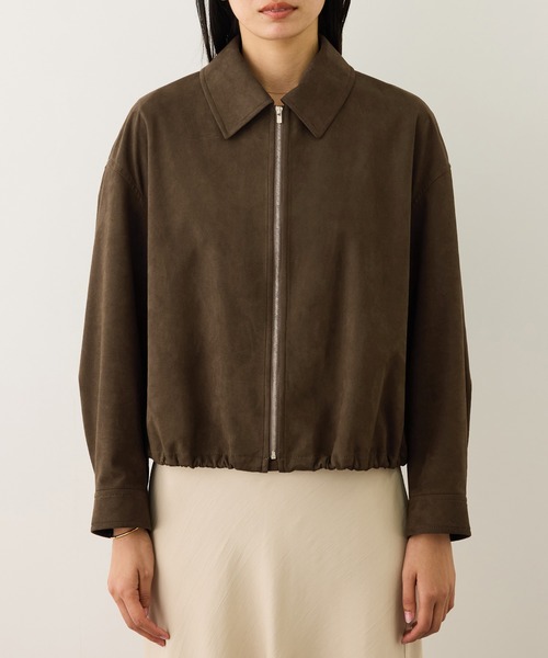 ROPE'（ロペ）の「スウェードライクブルゾン（ブルゾン・レディース・ダークブラウン・FREE）」の7枚目の写真