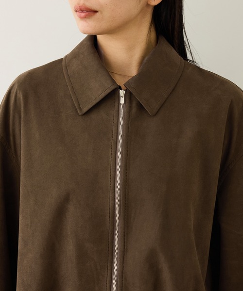 ROPE'（ロペ）の「スウェードライクブルゾン（ブルゾン・レディース・ダークブラウン・FREE）」の10枚目の写真