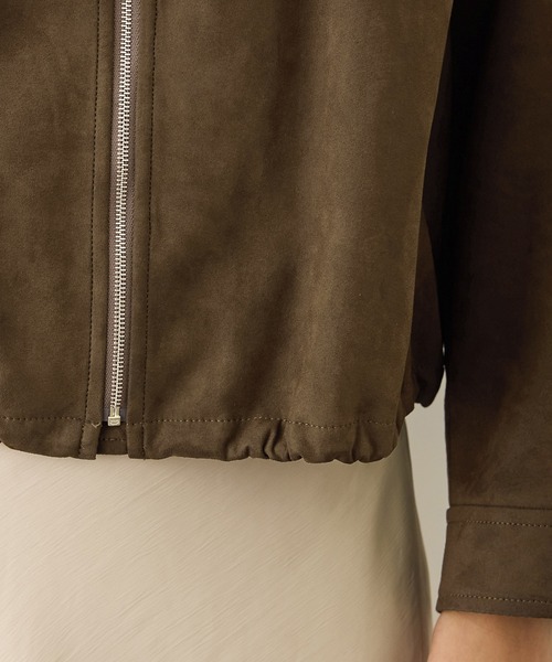 ROPE'（ロペ）の「スウェードライクブルゾン（ブルゾン・レディース・ダークブラウン・FREE）」の13枚目の写真