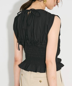 RANDOM SHIRRING CUT TOPS ランダムシャーリングカットトップス 夏服 
