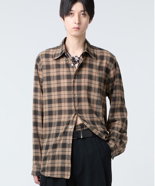 SHOOP （シュープ）の「SHOOP CHECK EVERYDAY SHIRT (SHSS26005)（シャツ/ブラウス・メンズ・ブラウン系その他・LARGE/MEDIUM）」の2枚目の写真
