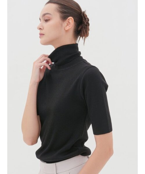 ACUD(アクド)の「Turtle Neck Ribbed Knit _Black(ニット/セーター・レディース・ブラック・FREE)」の2枚目の写真