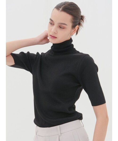 ACUD(アクド)の「Turtle Neck Ribbed Knit _Black(ニット/セーター・レディース・ブラック・FREE)」の3枚目の写真