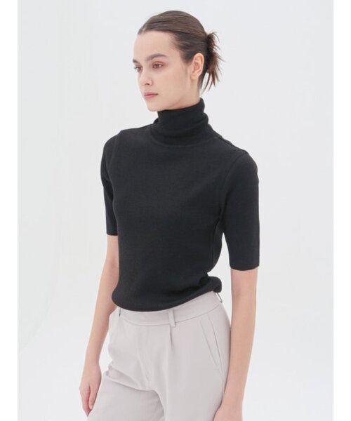 ACUD(アクド)の「Turtle Neck Ribbed Knit _Black(ニット/セーター・レディース・ブラック・FREE)」の4枚目の写真