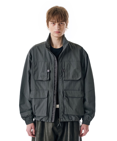 SECONDMONO（セカンドモノローグ）の「Nylon Wind Field Jacket [DGRAY]_COOSJP026DGRAY（ナイロンジャケット・レディース・その他・M/S/XL/L）」の2枚目の写真