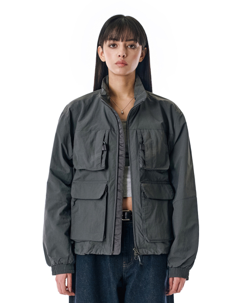 SECONDMONO（セカンドモノローグ）の「Nylon Wind Field Jacket [DGRAY]_COOSJP026DGRAY（ナイロンジャケット・レディース・その他・M/S/XL/L）」の3枚目の写真