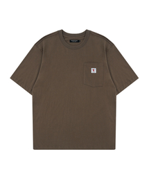 HONGWOOSUNG（ホンウソン）の「PERSONAL IN CHARGE POCKET T-SHIRT_BROWN（Tシャツ/カットソー）」