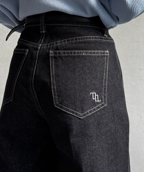 Thevon(ゼボン)の「2タックデニム(デニムパンツ・レディース・ブラック/サックスブルー・S/M)」の3枚目の写真