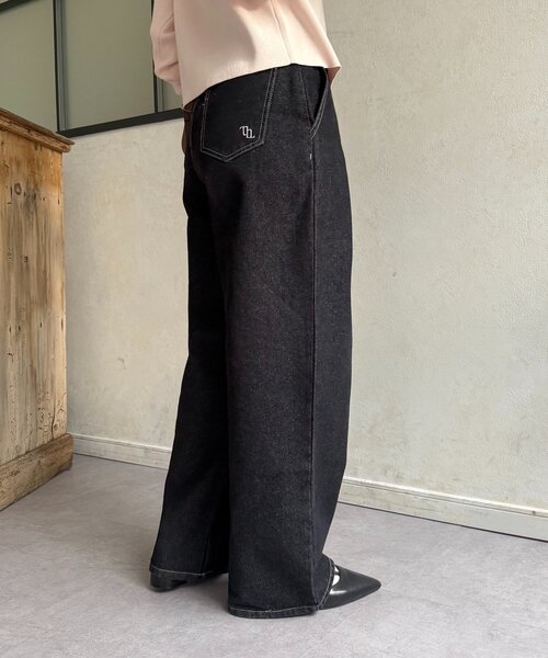 Thevon(ゼボン)の「2タックデニム(デニムパンツ・レディース・ブラック/サックスブルー・S/M)」の6枚目の写真
