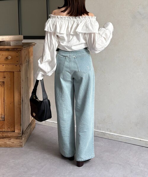 Thevon(ゼボン)の「2タックデニム(デニムパンツ・レディース・ブラック/サックスブルー・S/M)」の20枚目の写真