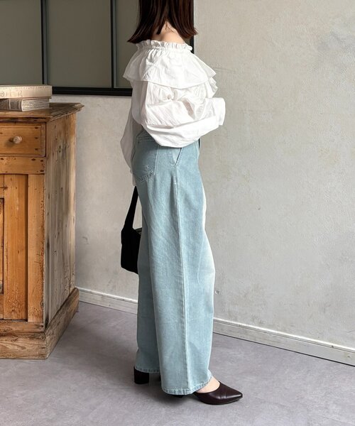 Thevon(ゼボン)の「2タックデニム(デニムパンツ・レディース・ブラック/サックスブルー・S/M)」の21枚目の写真