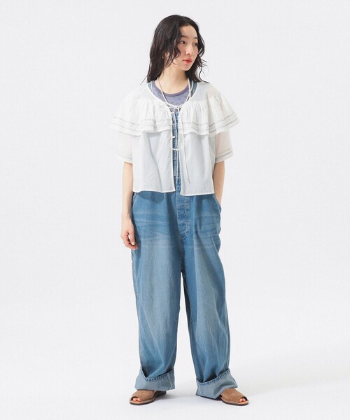 trepied（トレピエ）の「【別注】trepied / ティアード ブラウス（シャツ/ブラウス・レディース・ホワイト/ブラック・ONE SIZE）」の3枚目の写真