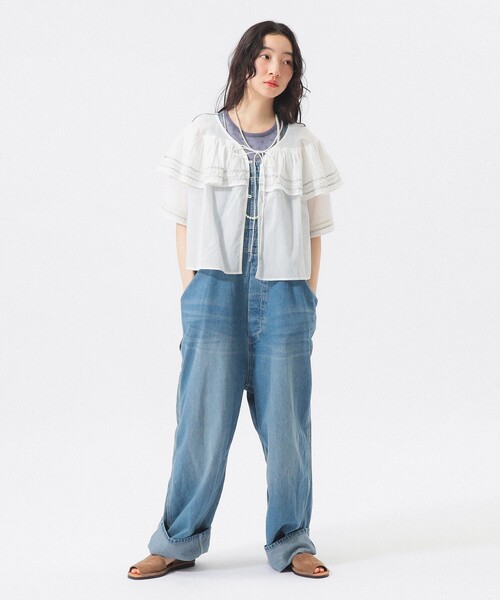 trepied（トレピエ）の「【別注】trepied / ティアード ブラウス（シャツ/ブラウス・レディース・ホワイト/ブラック・ONE SIZE）」の4枚目の写真