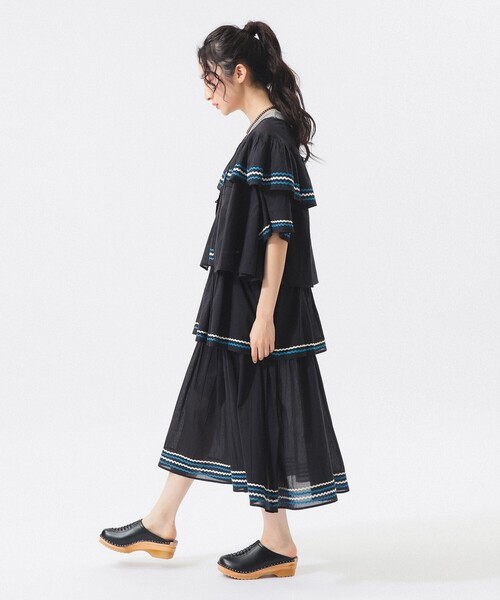 trepied（トレピエ）の「【別注】trepied / ティアード ブラウス（シャツ/ブラウス・レディース・ホワイト/ブラック・ONE SIZE）」の8枚目の写真