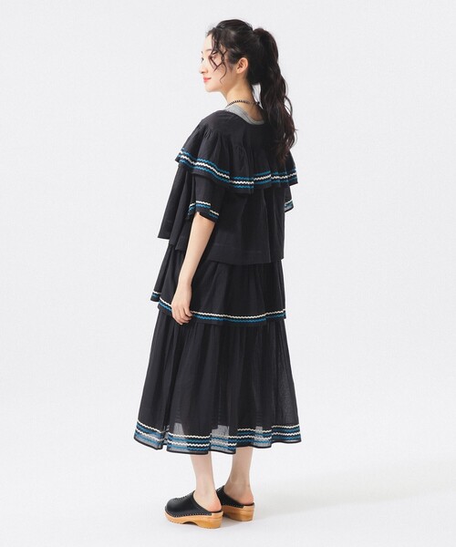 trepied（トレピエ）の「【別注】trepied / ティアード ブラウス（シャツ/ブラウス・レディース・ホワイト/ブラック・ONE SIZE）」の9枚目の写真