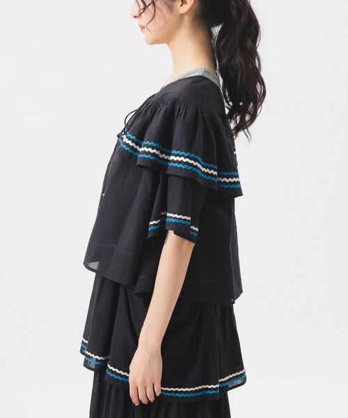 trepied（トレピエ）の「【別注】trepied / ティアード ブラウス（シャツ/ブラウス・レディース・ホワイト/ブラック・ONE SIZE）」の16枚目の写真