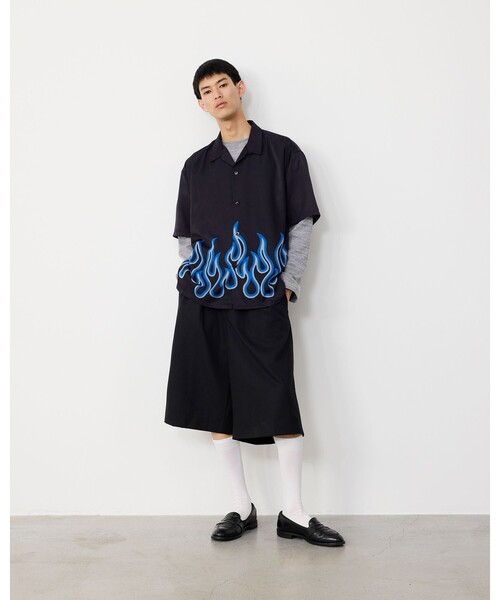 BEAMS（ビームス）の「【ワイドストレートフィット】ショート スラックス（スラックス・メンズ・チャコールグレー/ブラック・S/M/L/XL）」の14枚目の写真