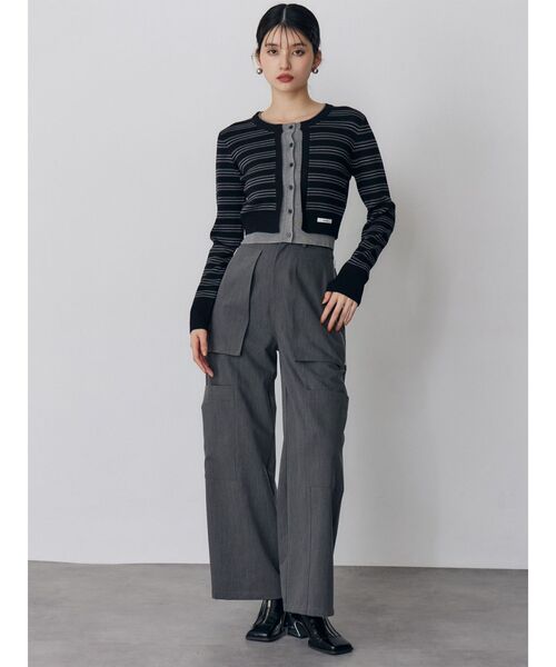 MURUA(ムルーア)の「ZIPカーゴパンツ(スラックス・レディース・ライトグレー/ブラック/カーキ・1/2)」の19枚目の写真