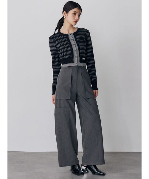 MURUA(ムルーア)の「ZIPカーゴパンツ(スラックス・レディース・ライトグレー/ブラック/カーキ・1/2)」の20枚目の写真