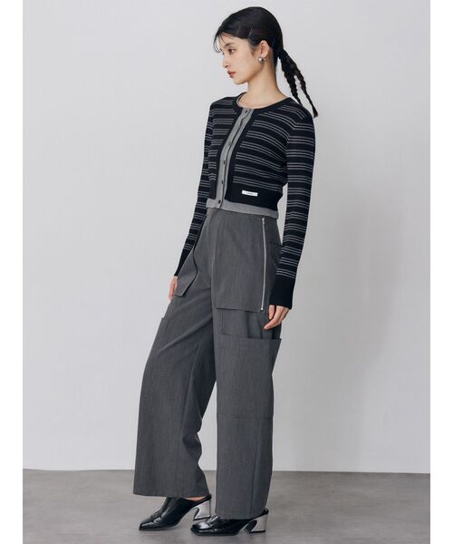 MURUA(ムルーア)の「ZIPカーゴパンツ(スラックス・レディース・ライトグレー/ブラック/カーキ・1/2)」の21枚目の写真