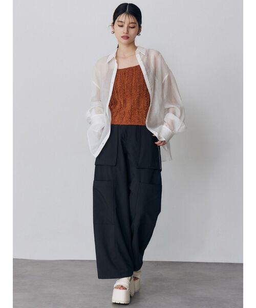 MURUA(ムルーア)の「ZIPカーゴパンツ(スラックス・レディース・ライトグレー/ブラック/カーキ・1/2)」の22枚目の写真