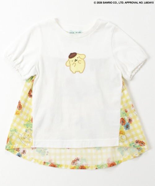 HAKKA BABY（ハッカベビー）の「【ハッカキッズ×サンリオキャラクターズ】オリジナルプリント半袖Ｔシャツ（Tシャツ/カットソー・キッズ・オフホワイト/杢グレー/サックスブルー/ピンク・120cm/110cm/100cm/130cm）」の2枚目の写真