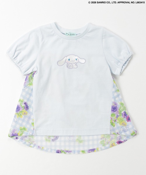 HAKKA BABY（ハッカベビー）の「【ハッカキッズ×サンリオキャラクターズ】オリジナルプリント半袖Ｔシャツ（Tシャツ/カットソー・キッズ・オフホワイト/杢グレー/サックスブルー/ピンク・120cm/110cm/100cm/130cm）」の4枚目の写真