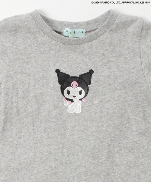 HAKKA BABY（ハッカベビー）の「【ハッカキッズ×サンリオキャラクターズ】オリジナルプリント半袖Ｔシャツ（Tシャツ/カットソー・キッズ・オフホワイト/杢グレー/サックスブルー/ピンク・120cm/110cm/100cm/130cm）」の11枚目の写真
