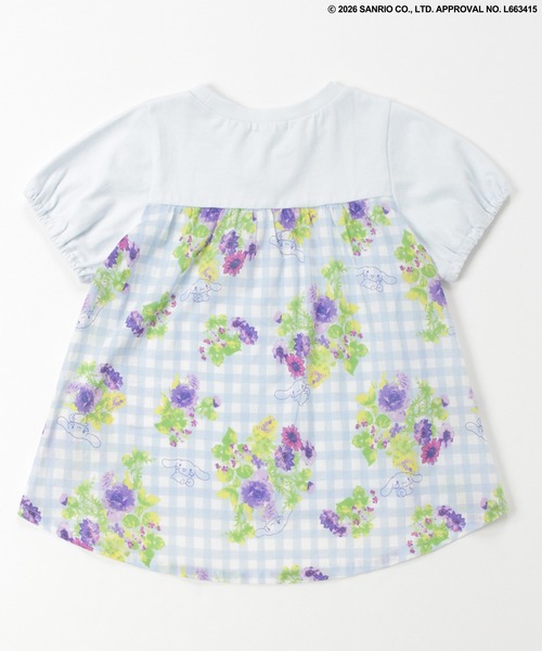 HAKKA BABY（ハッカベビー）の「【ハッカキッズ×サンリオキャラクターズ】オリジナルプリント半袖Ｔシャツ（Tシャツ/カットソー・キッズ・オフホワイト/杢グレー/サックスブルー/ピンク・120cm/110cm/100cm/130cm）」の5枚目の写真