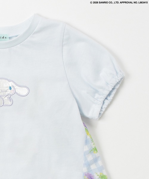 HAKKA BABY（ハッカベビー）の「【ハッカキッズ×サンリオキャラクターズ】オリジナルプリント半袖Ｔシャツ（Tシャツ/カットソー・キッズ・オフホワイト/杢グレー/サックスブルー/ピンク・120cm/110cm/100cm/130cm）」の7枚目の写真