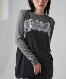 ストレッチクルーネック長袖Tシャツ